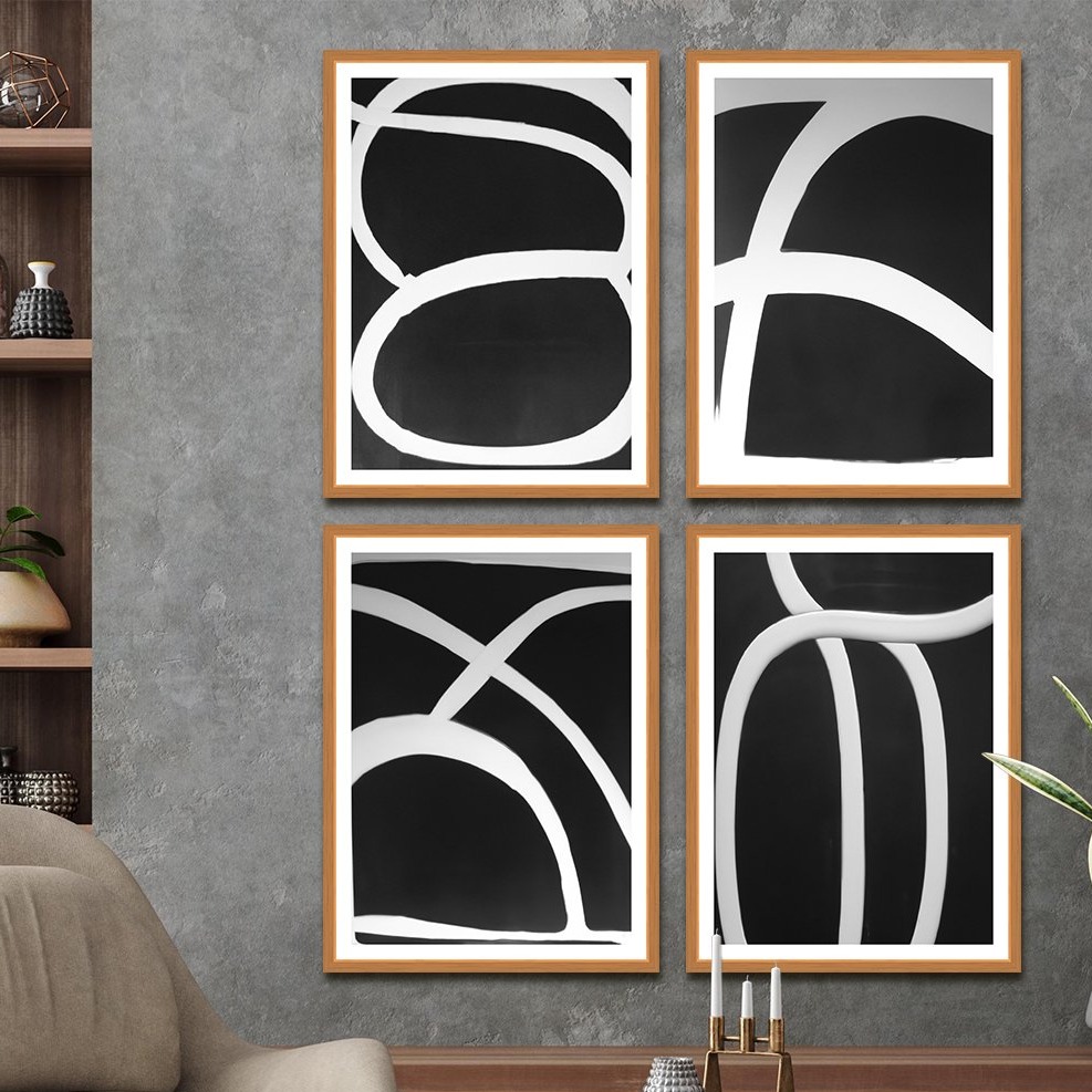 Infinity artwork in a hotel room setting