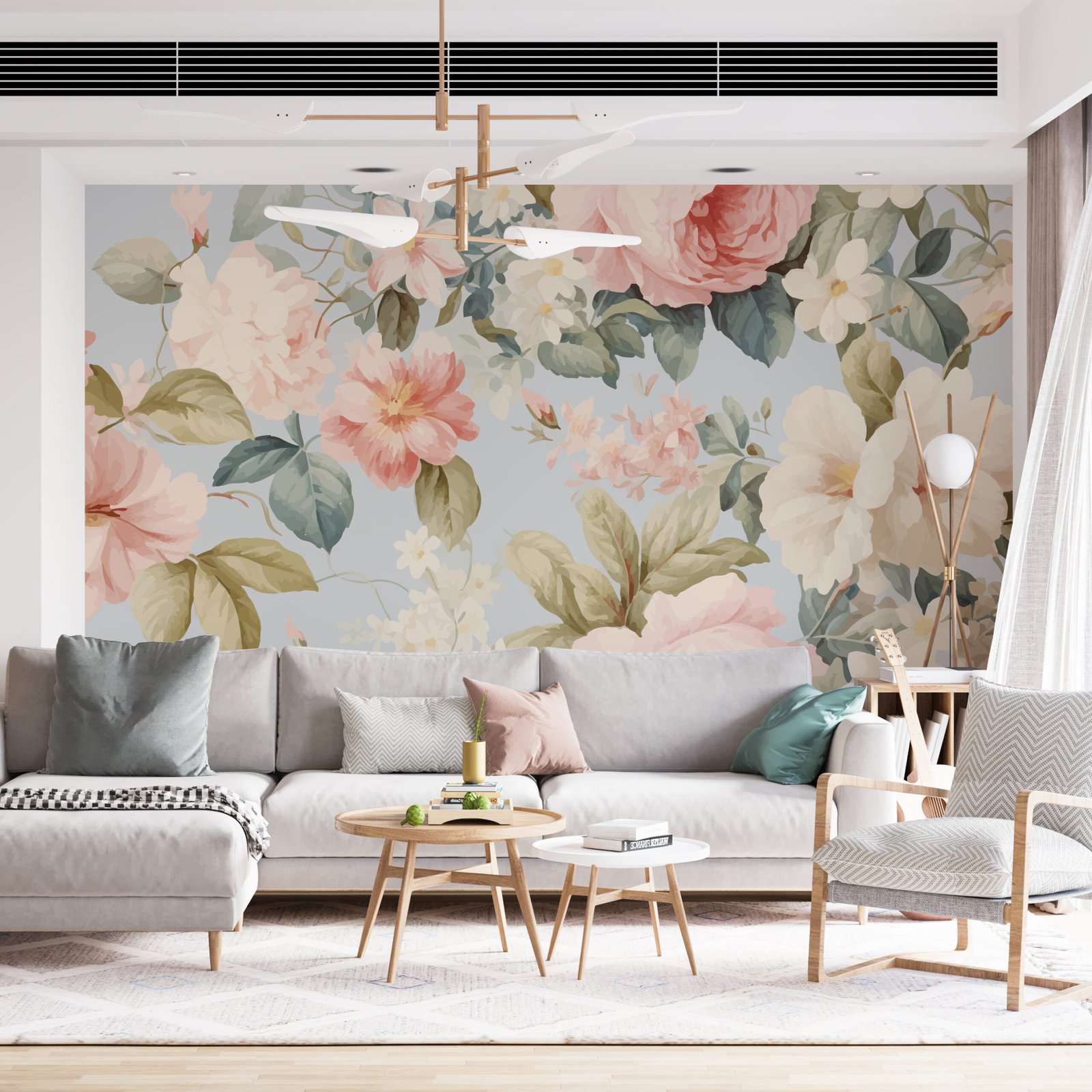 Romantic Floral Mural
