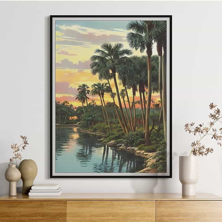 Sunset Palm Trees